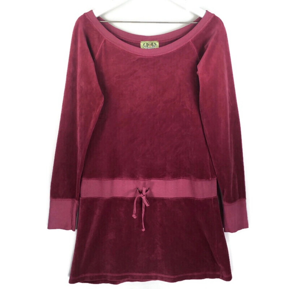 Juicy Couture vintage y2k velour scooped neck pullover dress/ tunic Medium